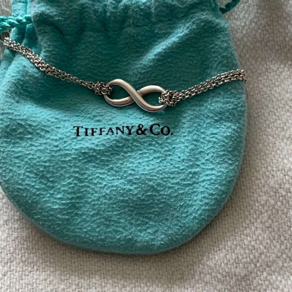 Tiffany & Co Double Strand Infinity Bracelet - Sterling Silver - Picture 2 of 4
